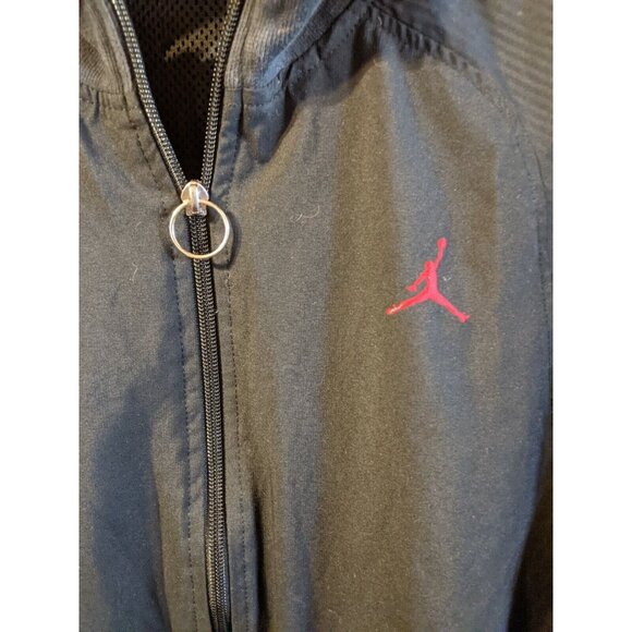 Air Jordan Black 2-Way Zip Track Jacket Target Circles Size Medium - Picture 3 of 8